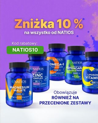 Mamy dla Ciebie dobrą wiadomość 🎁 Od dziś do niedzieli 14.12. możesz kupić wszystkie produkty NATIOS z 10% rabatem....